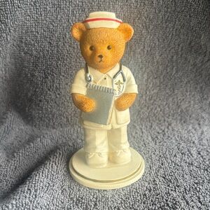 Nurse Bear Figurine with Stethoscope